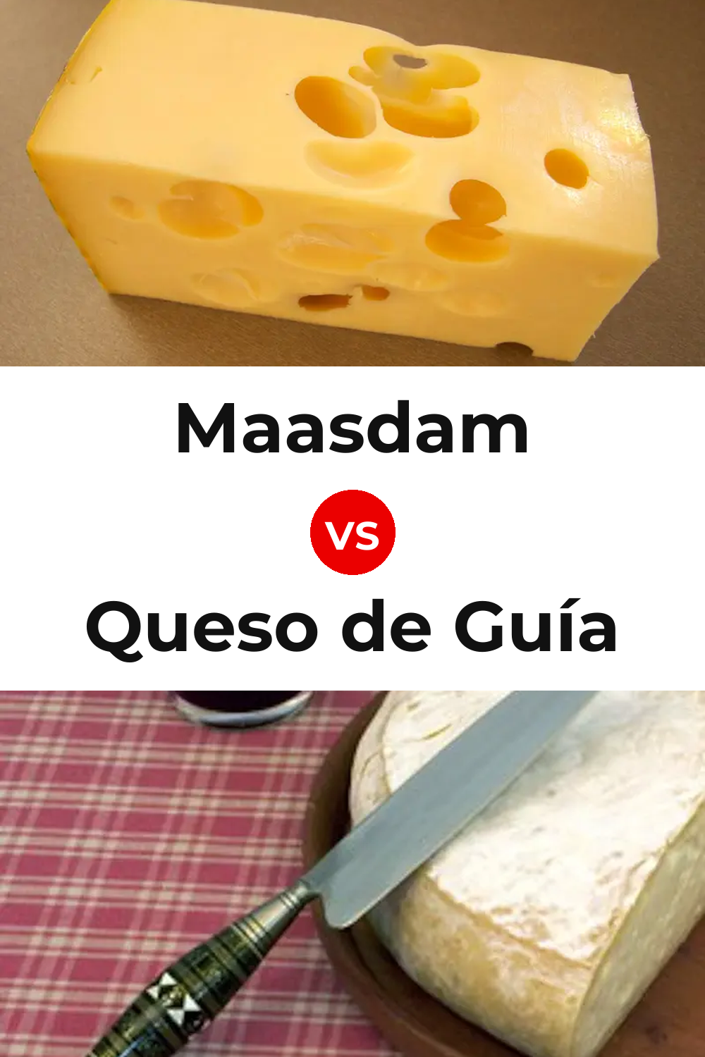 Maasdam Cheese vs Queso de Guía Pinterest comparison
