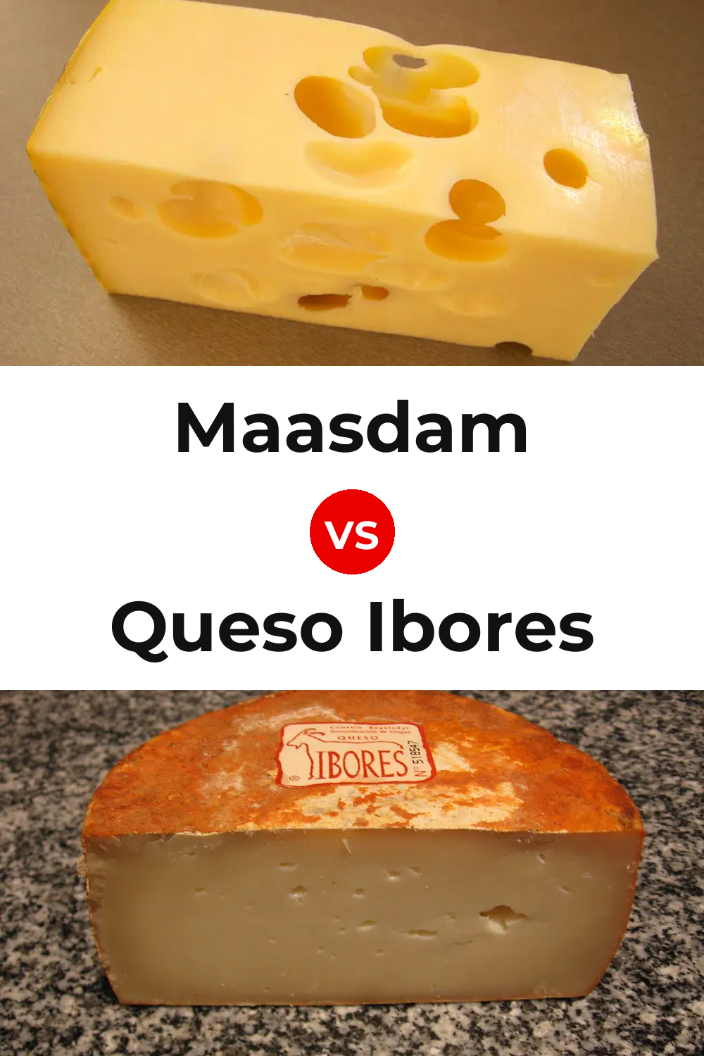 Maasdam Cheese vs Queso Ibores Pinterest comparison