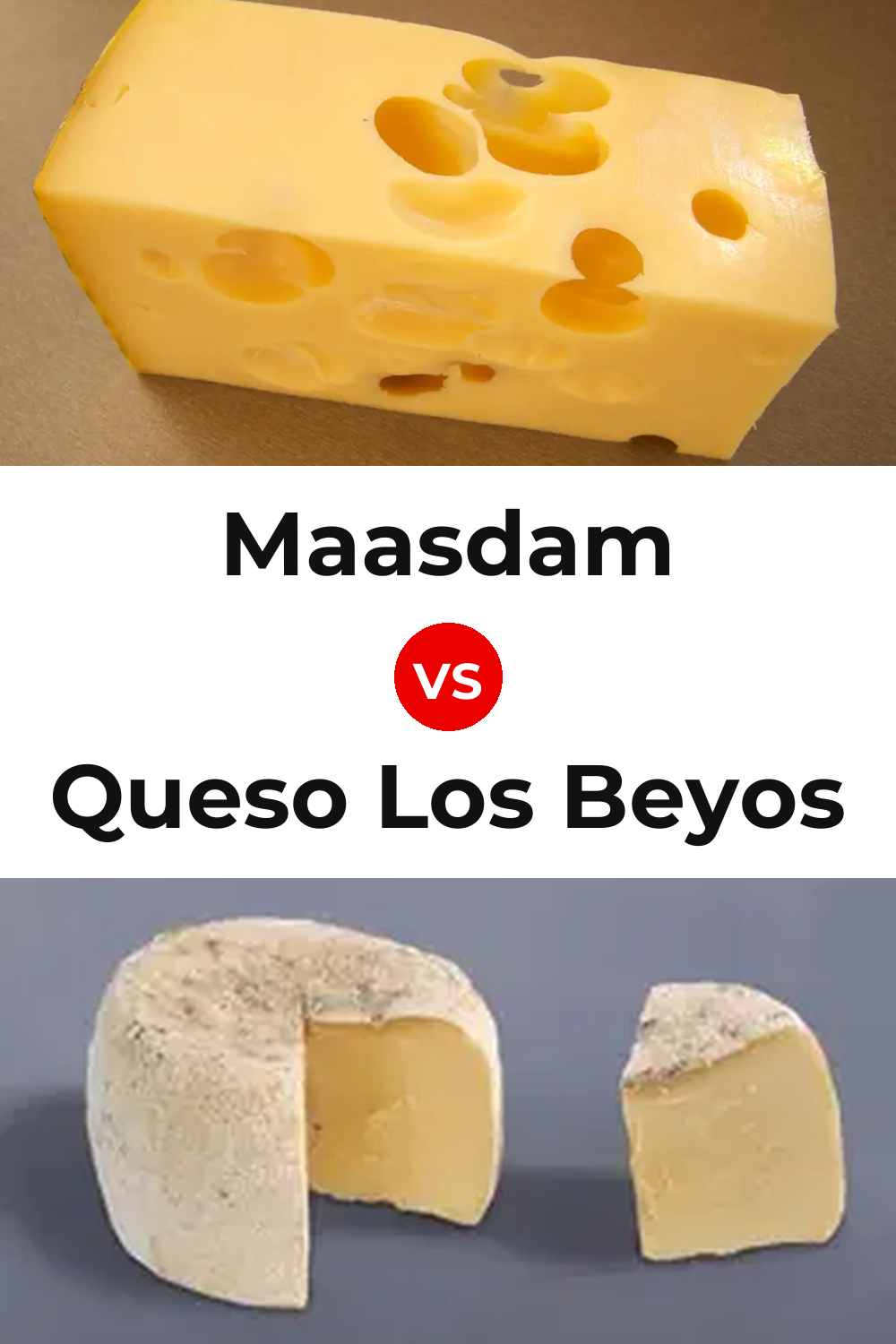 Maasdam Cheese vs Queso Los Beyos Pinterest comparison