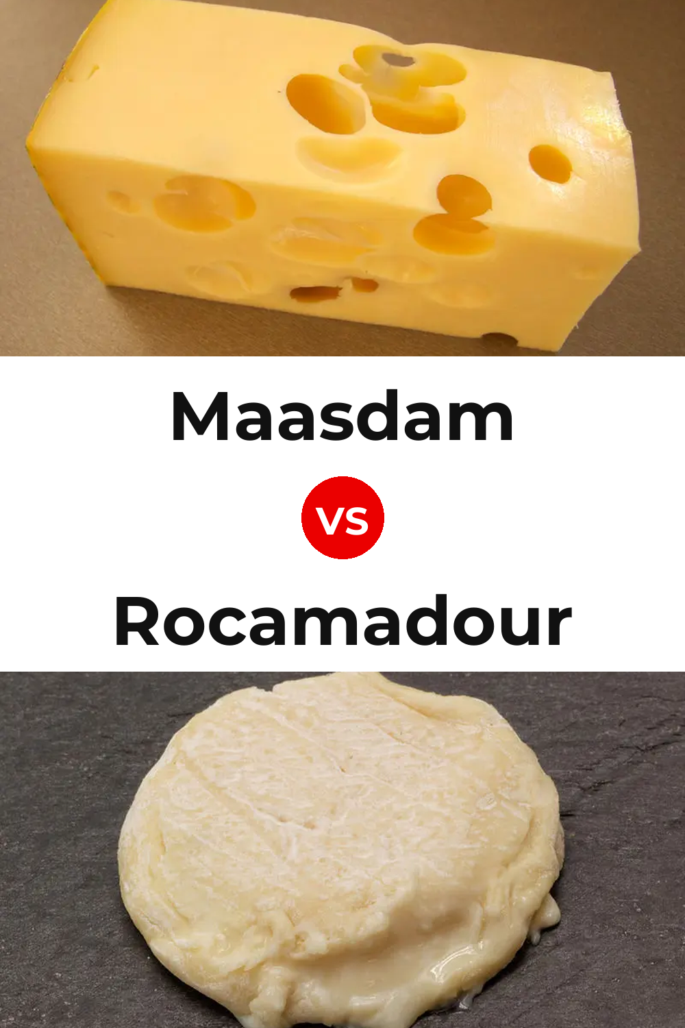 Maasdam Cheese vs Rocamadour Cheese Pinterest comparison