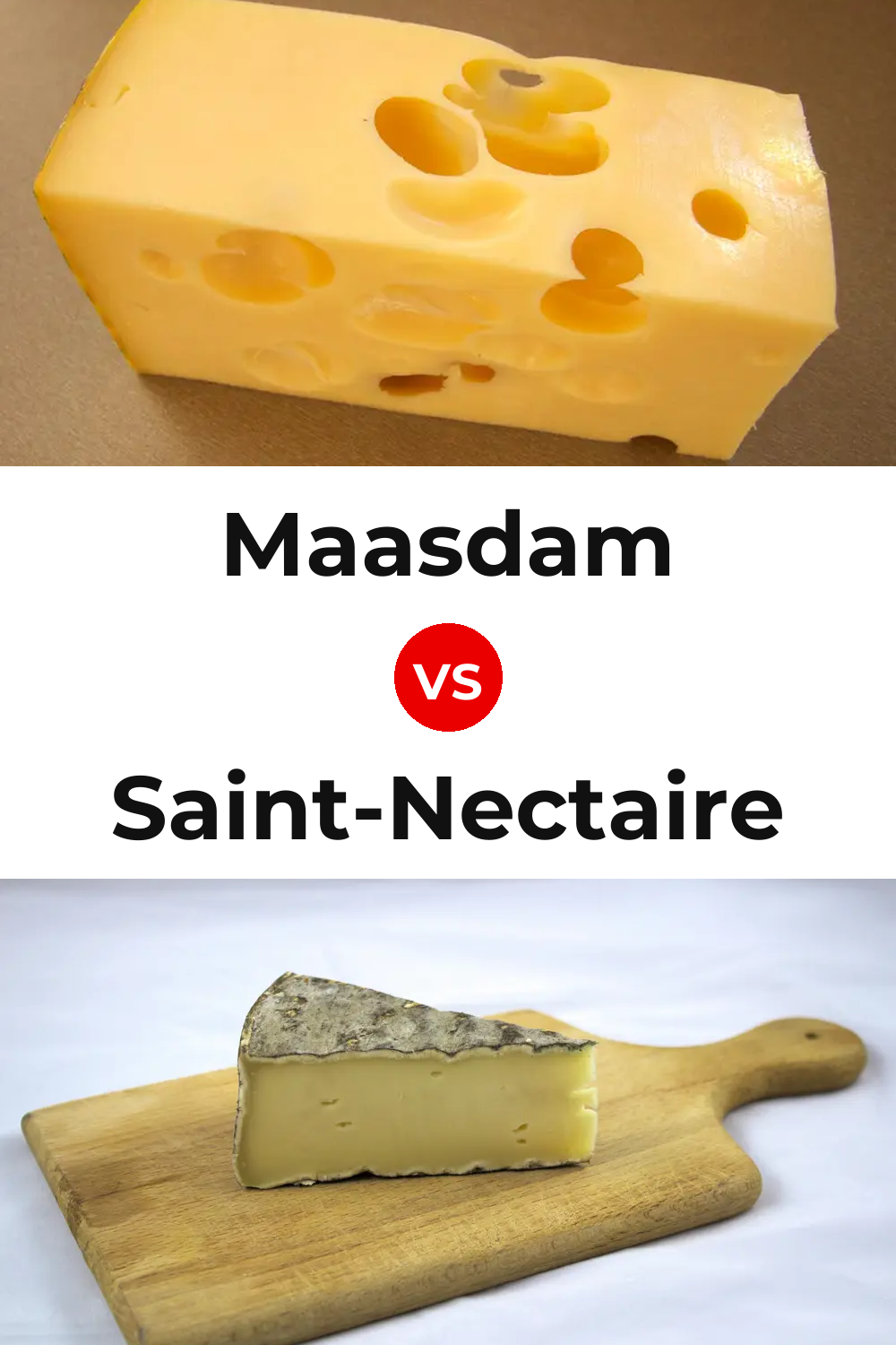 Maasdam Cheese vs Saint-Nectaire Cheese Pinterest comparison