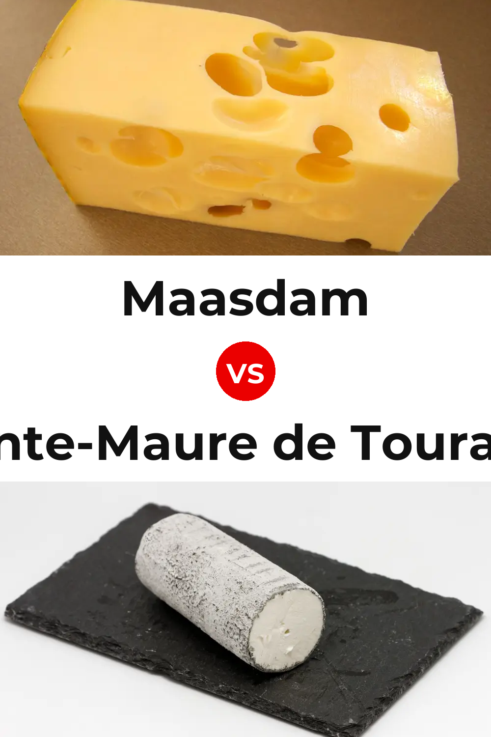 Maasdam Cheese vs Sainte-Maure de Touraine Cheese Pinterest comparison