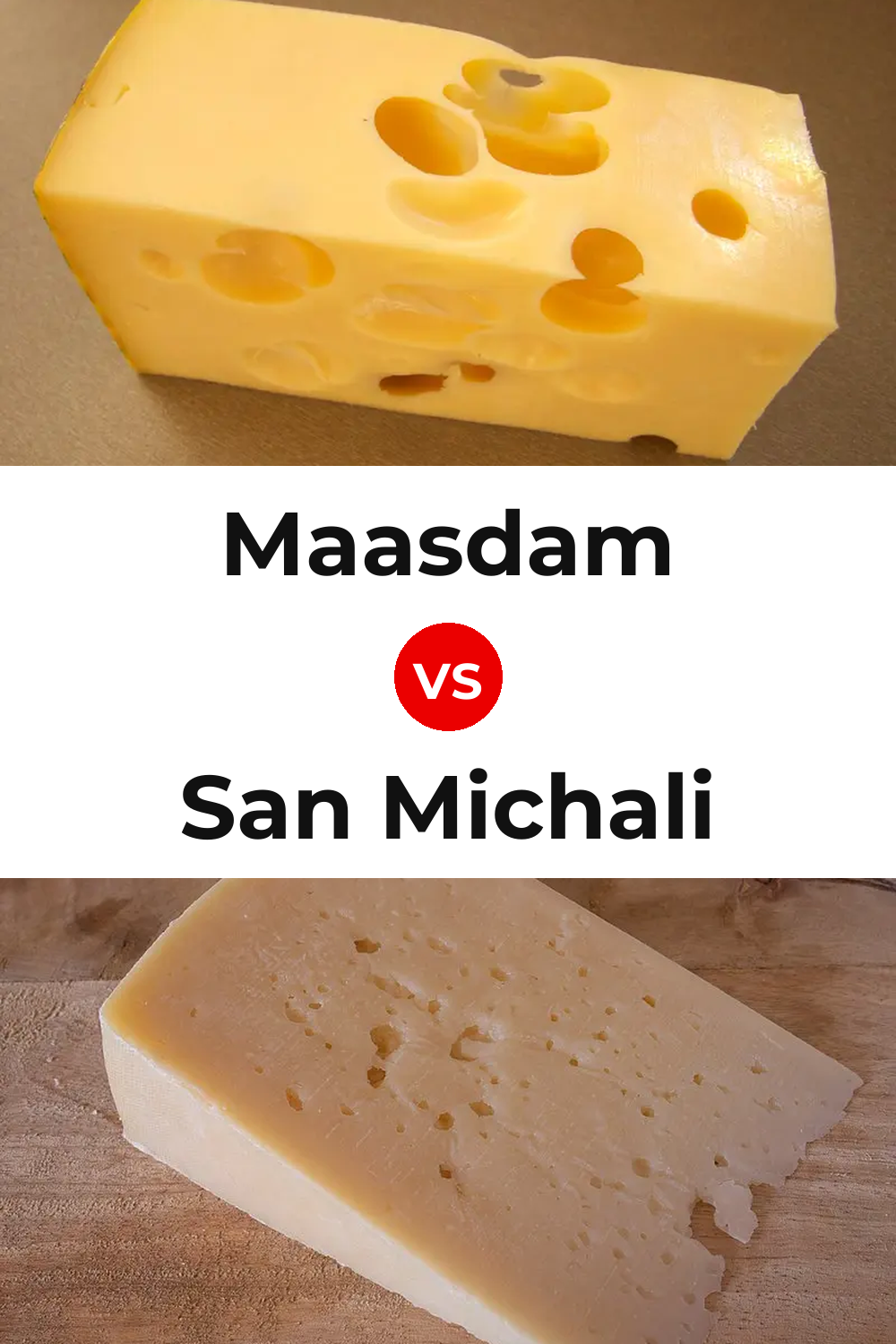 Maasdam Cheese vs San Michali Cheese Pinterest comparison