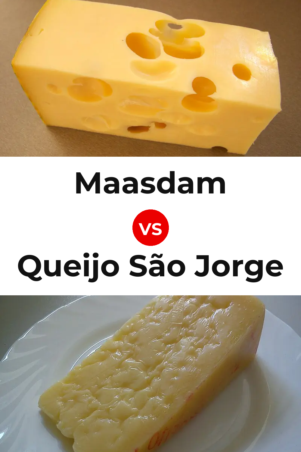Maasdam Cheese vs Queijo São Jorge Pinterest comparison