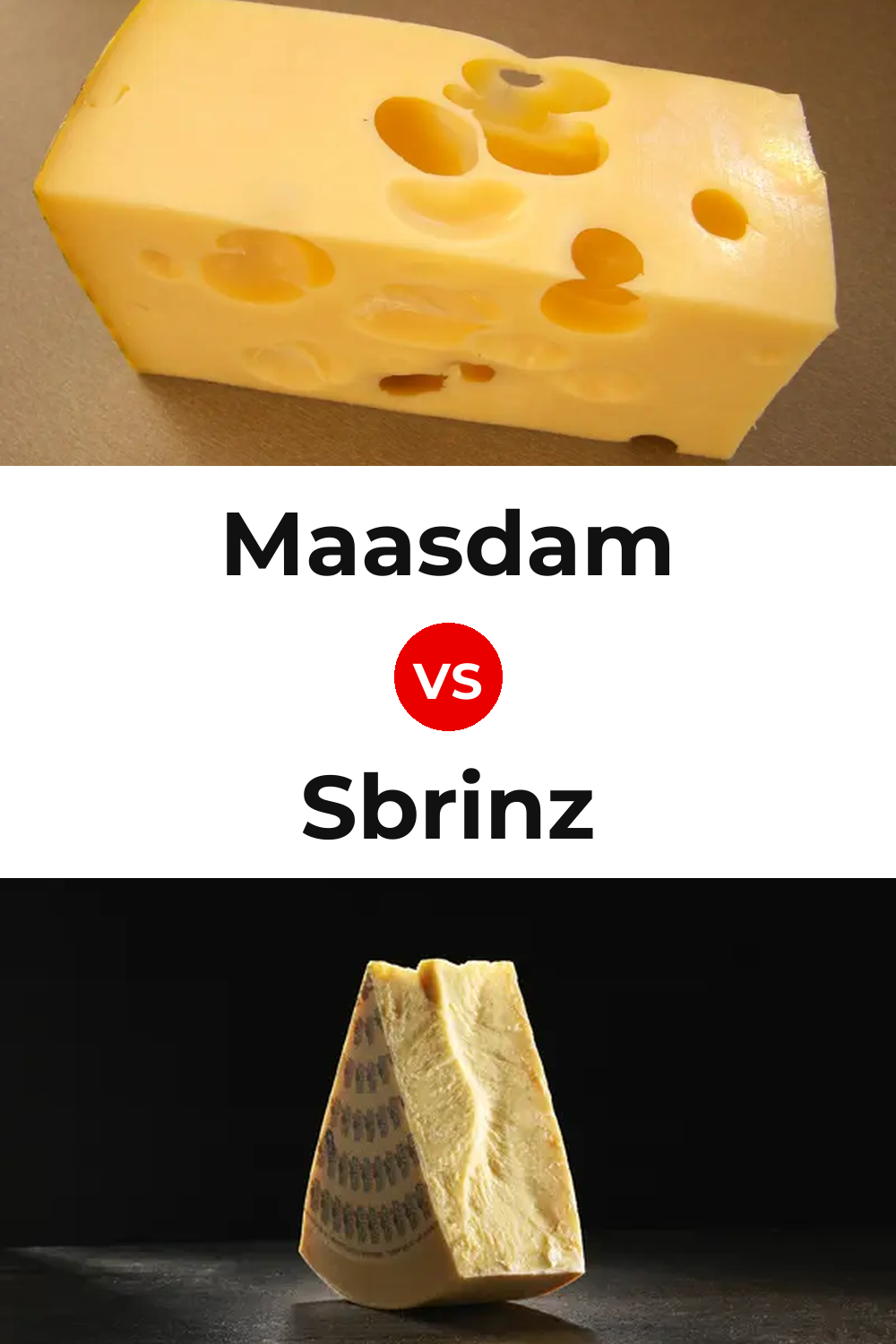 Maasdam Cheese vs Sbrinz Cheese Pinterest comparison