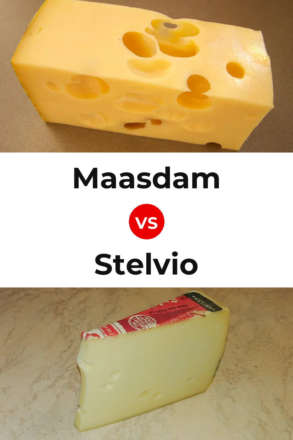 Maasdam Cheese vs Stelvio Cheese Pinterest comparison