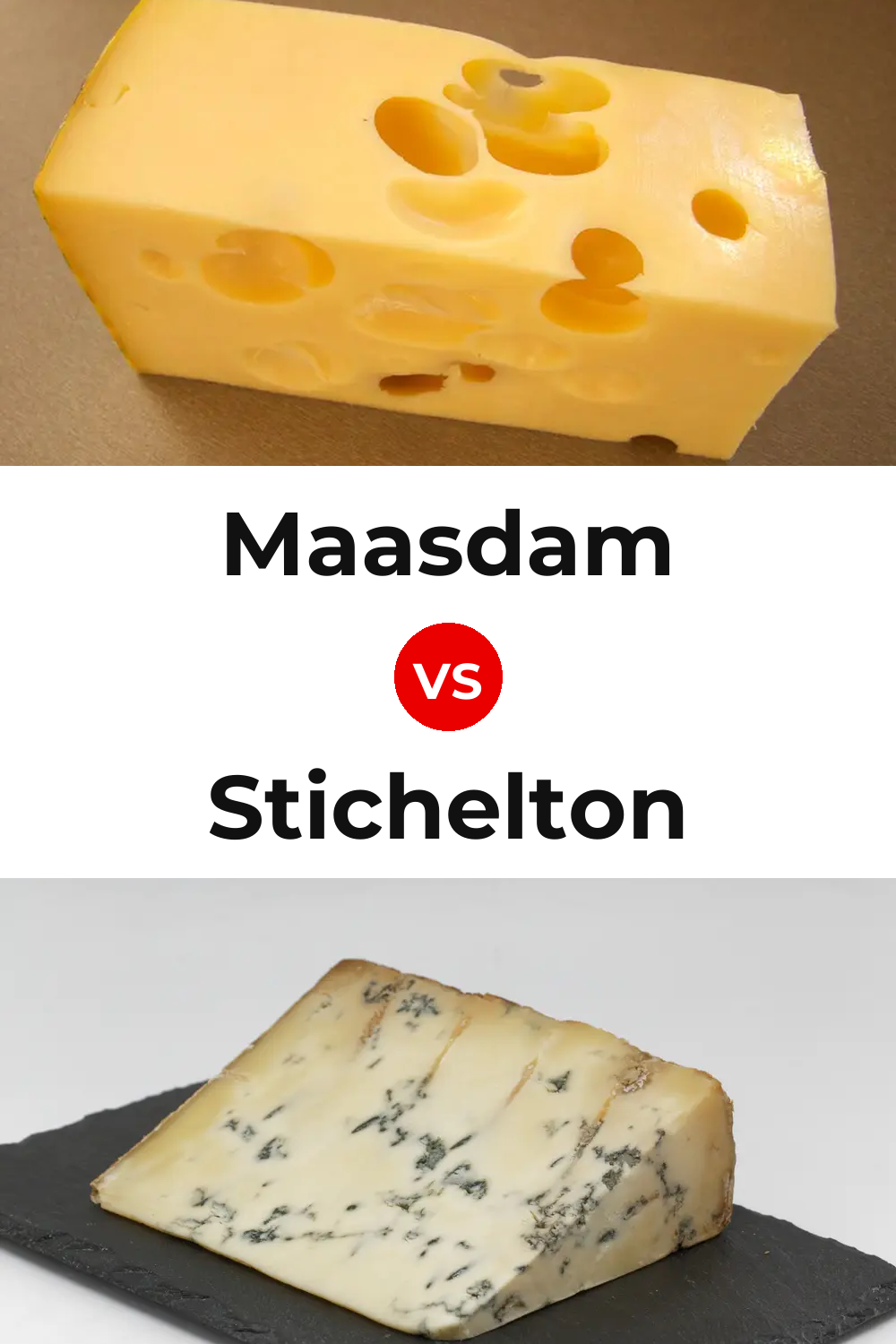 Maasdam Cheese vs Stichelton Cheese Pinterest comparison