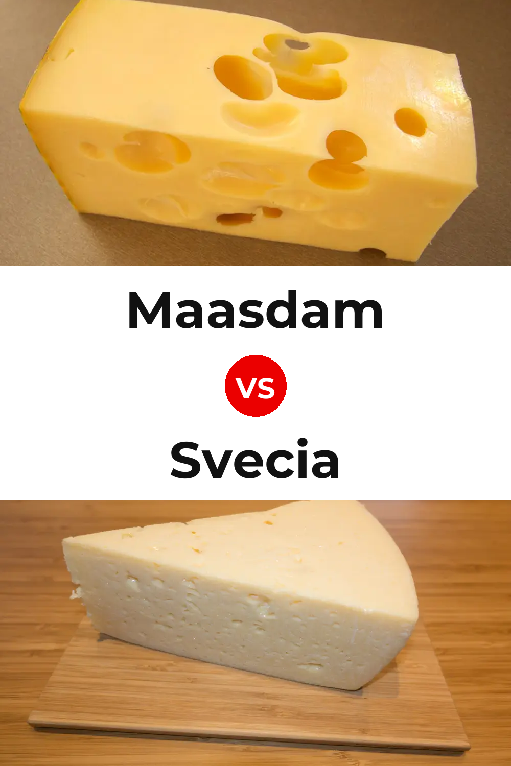 Maasdam Cheese vs Svecia Cheese Pinterest comparison