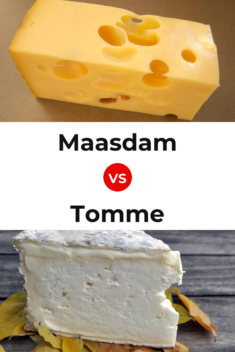 Maasdam Cheese vs Tomme Cheese Pinterest comparison
