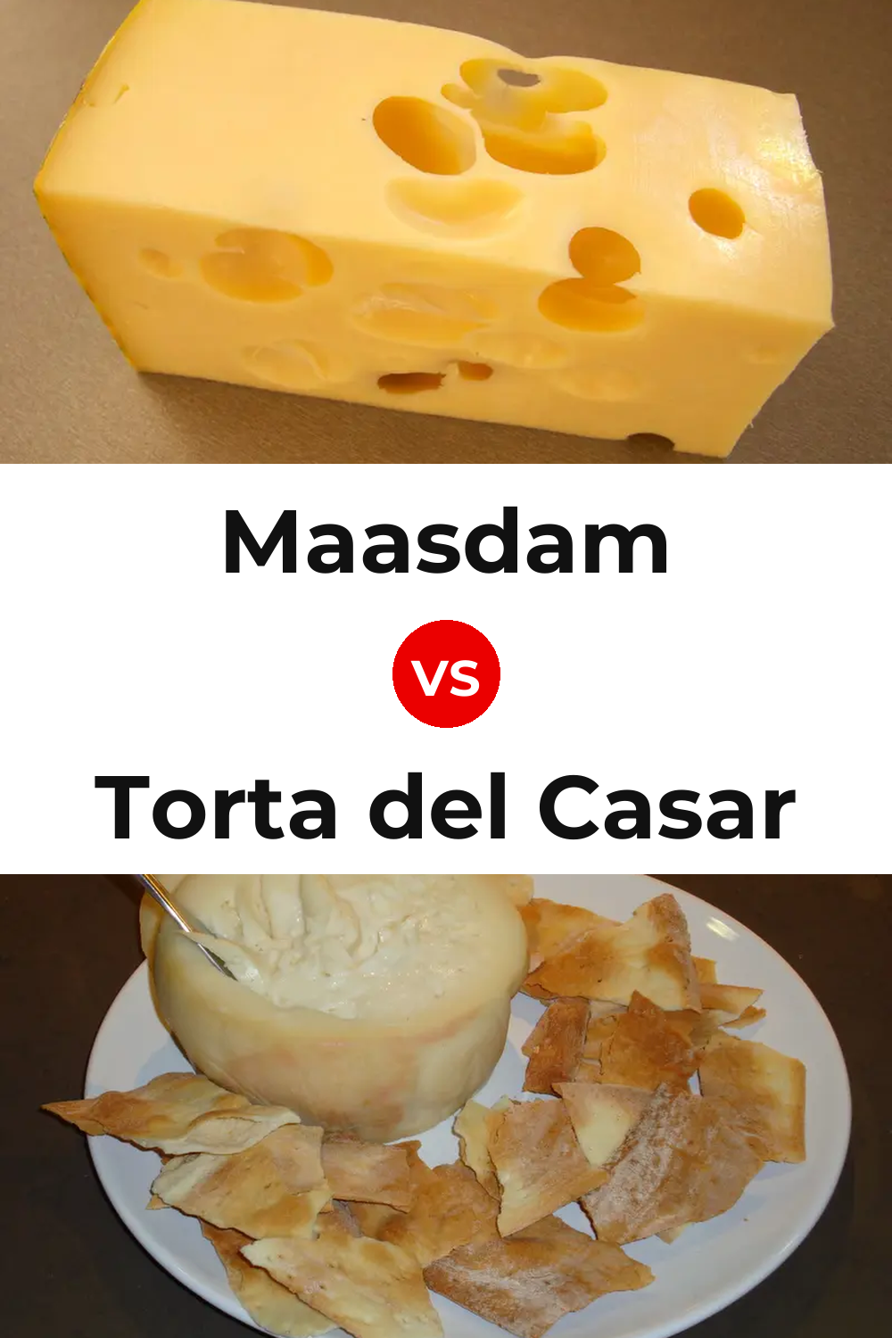 Maasdam Cheese vs Torta del Casar Cheese Pinterest comparison