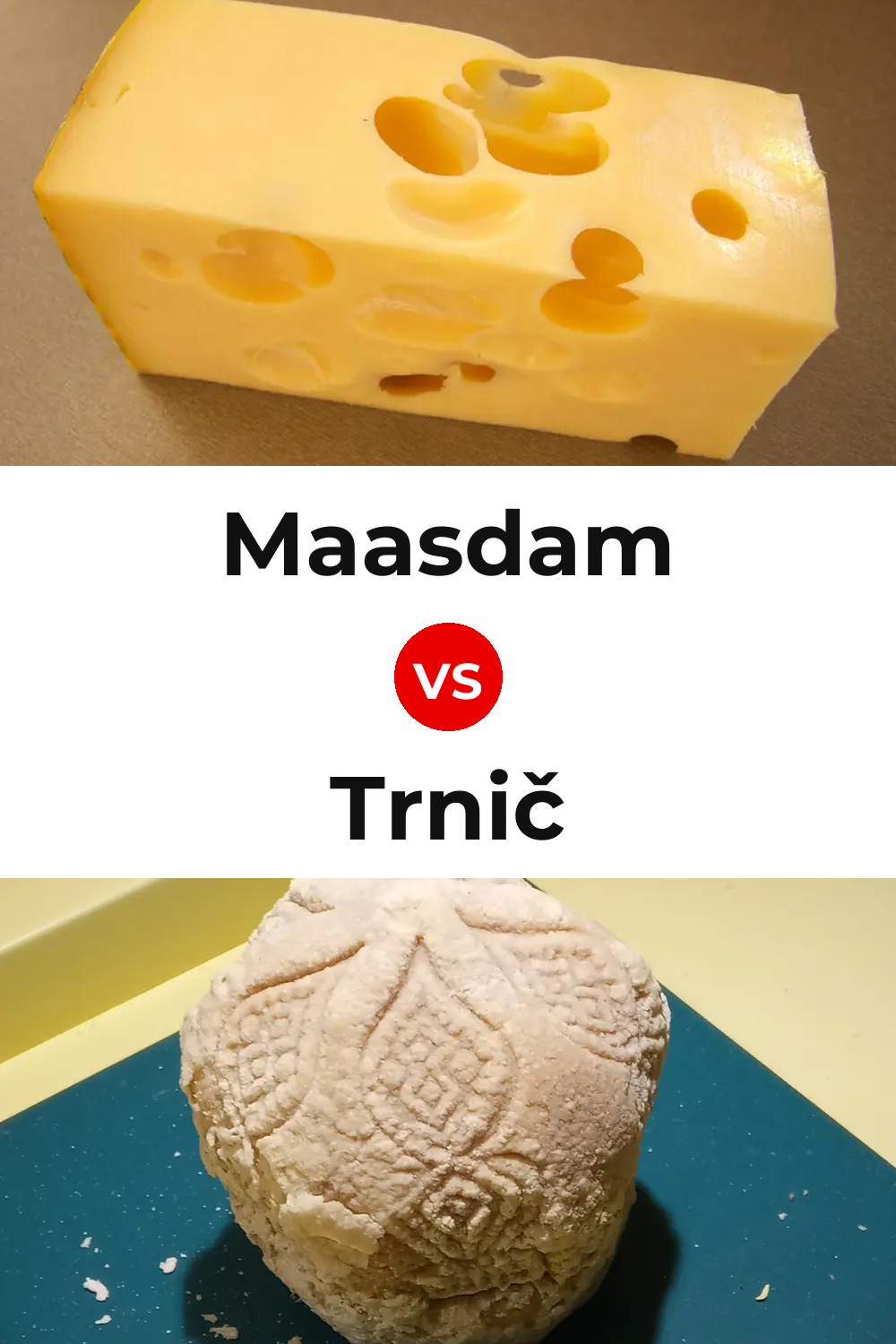 Maasdam Cheese vs Trnič Cheese Pinterest comparison