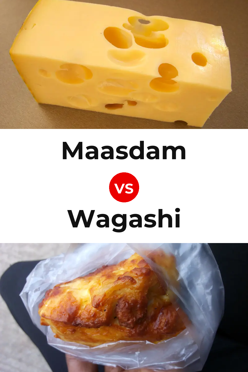 Maasdam Cheese vs Wagashi Cheese Pinterest comparison