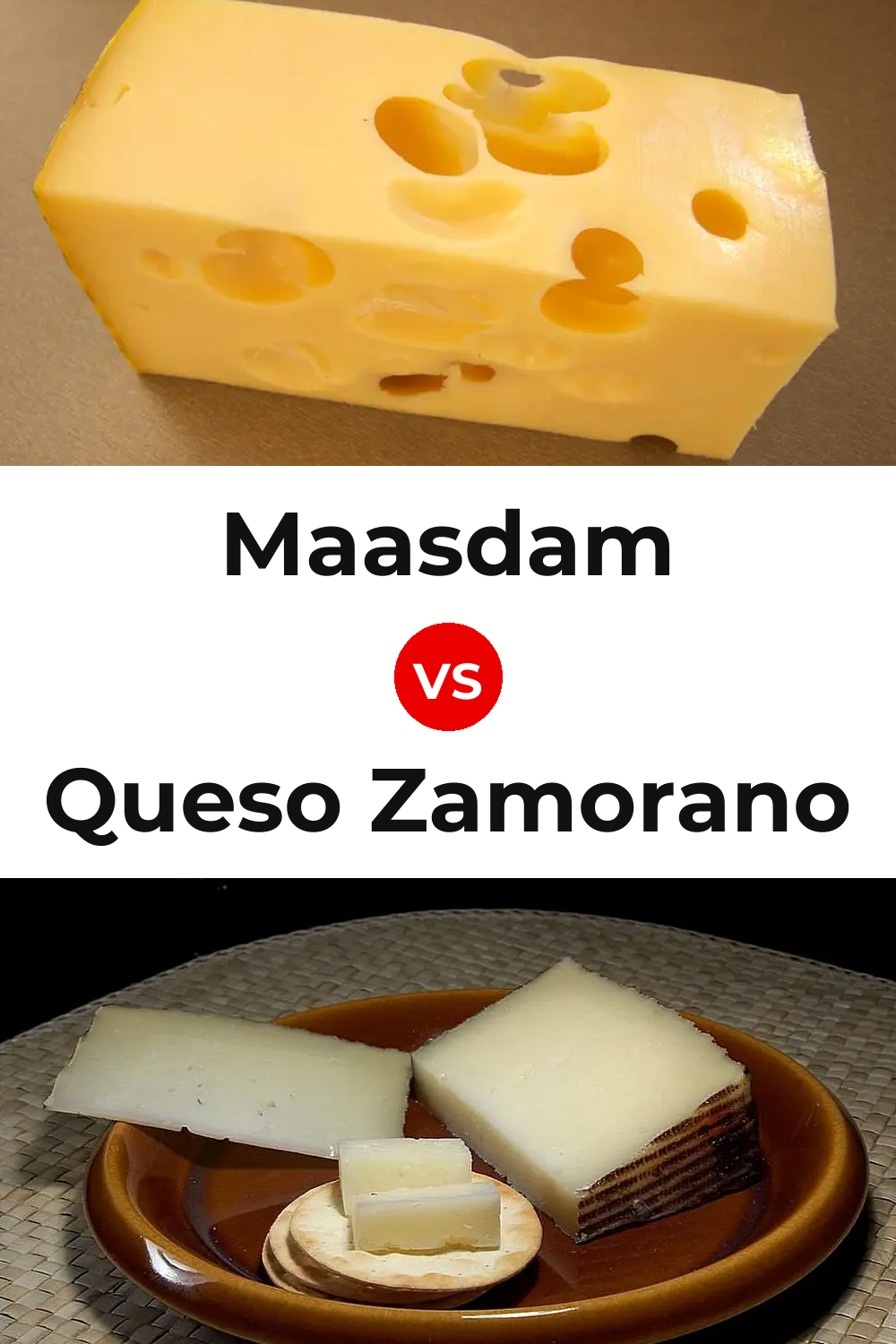 Maasdam Cheese vs Queso Zamorano Pinterest comparison