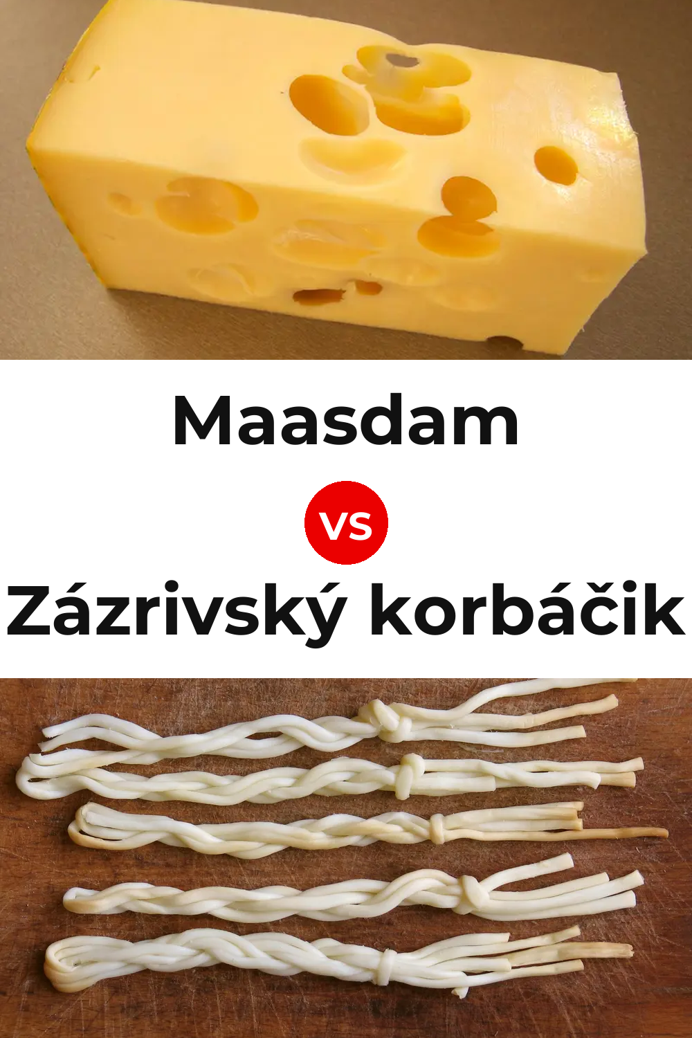 Maasdam Cheese vs Zázrivský korbáčik Cheese Pinterest comparison