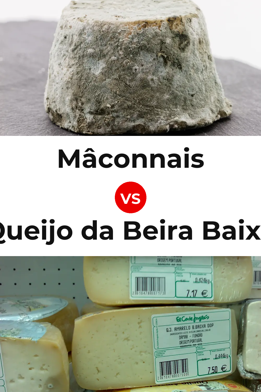 Mâconnais Cheese vs Queijo da Beira Baixa Pinterest comparison
