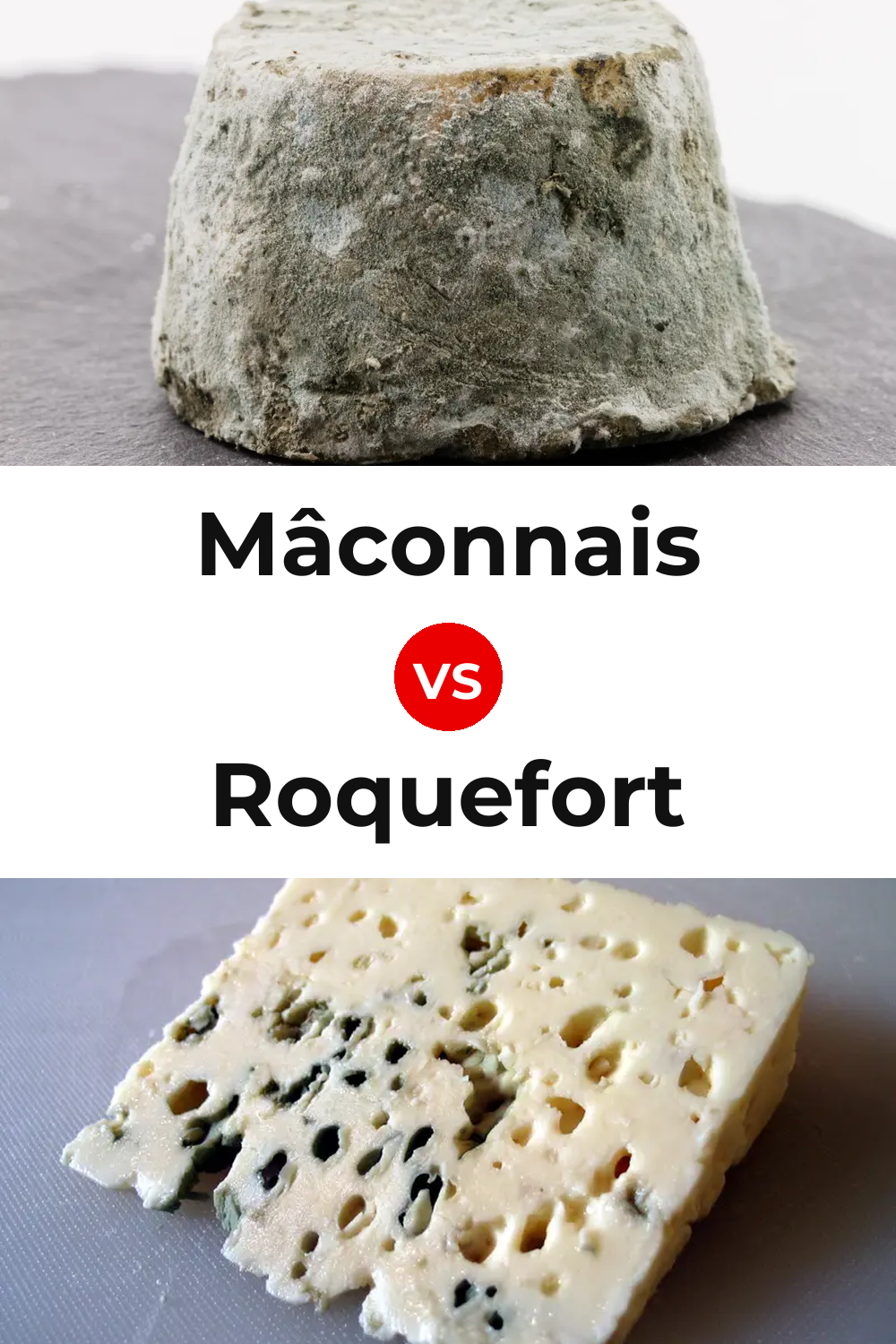 Mâconnais Cheese vs Roquefort Cheese Pinterest comparison