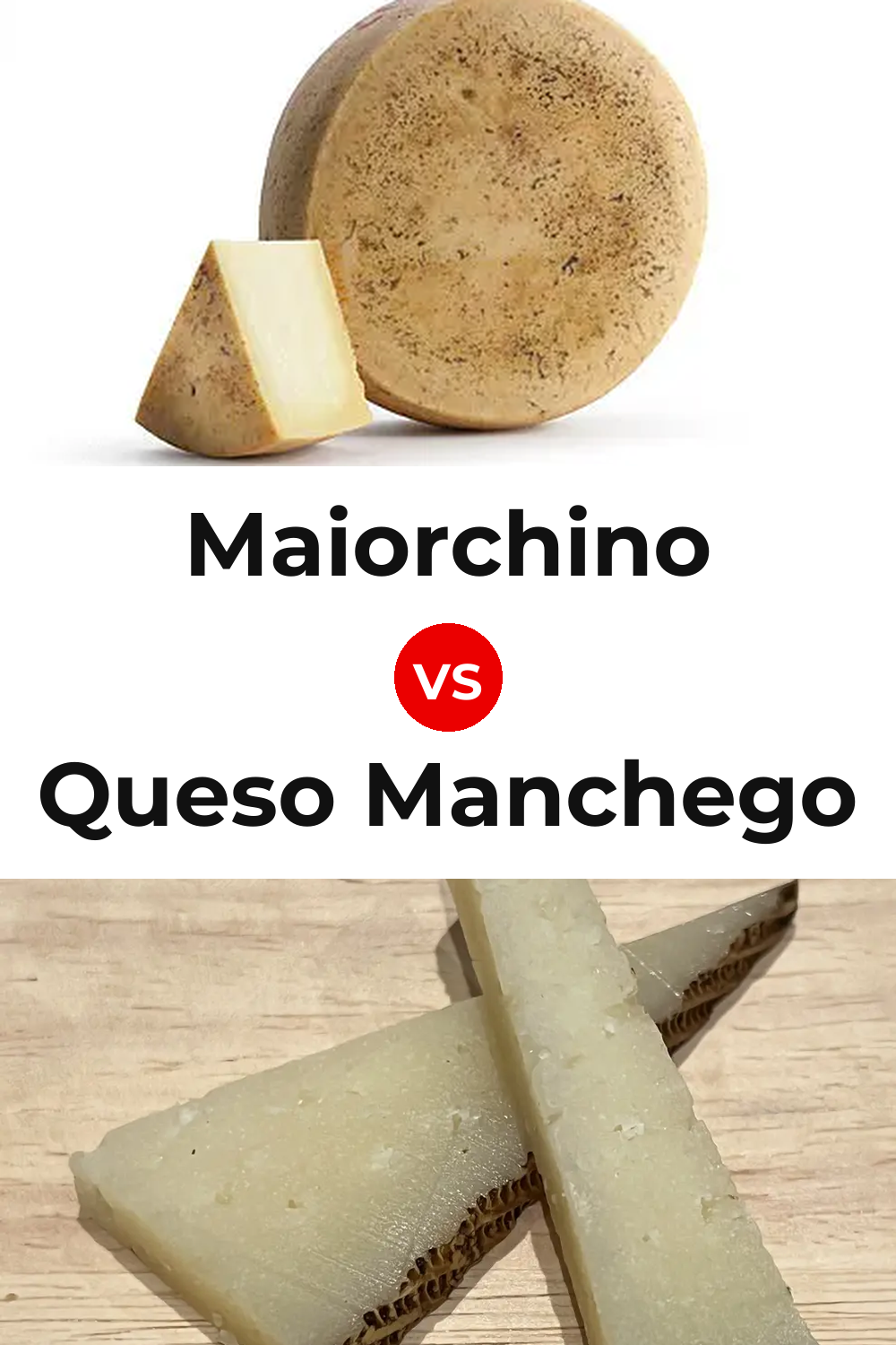 Maiorchino Cheese vs Queso Manchego Pinterest comparison
