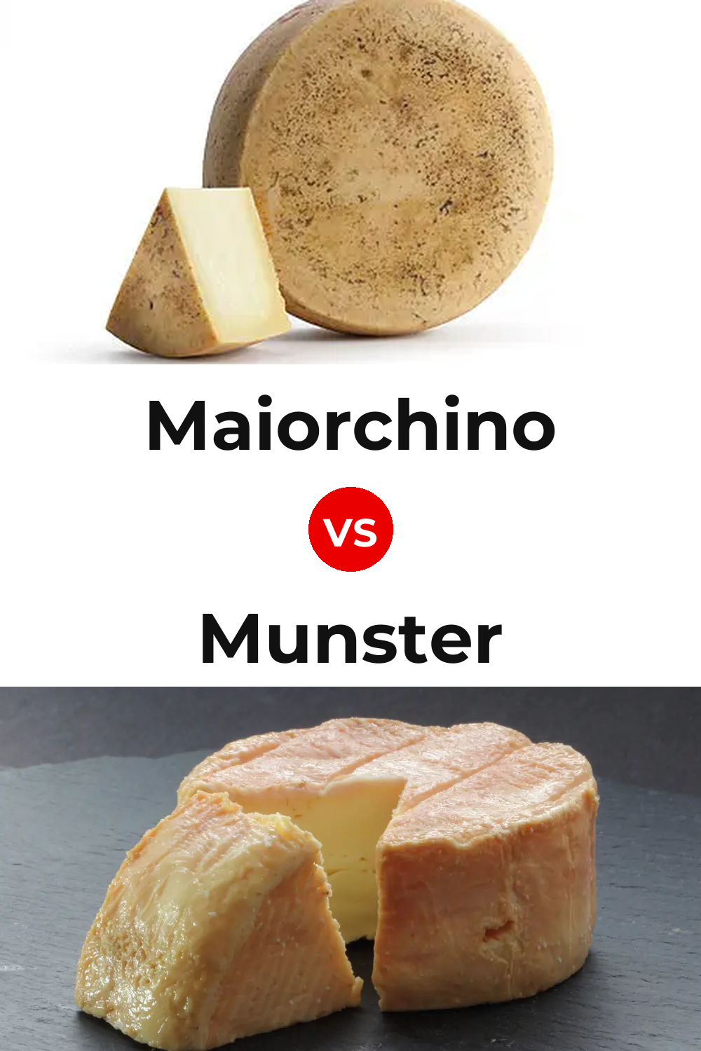 Maiorchino Cheese vs Munster Cheese Pinterest comparison
