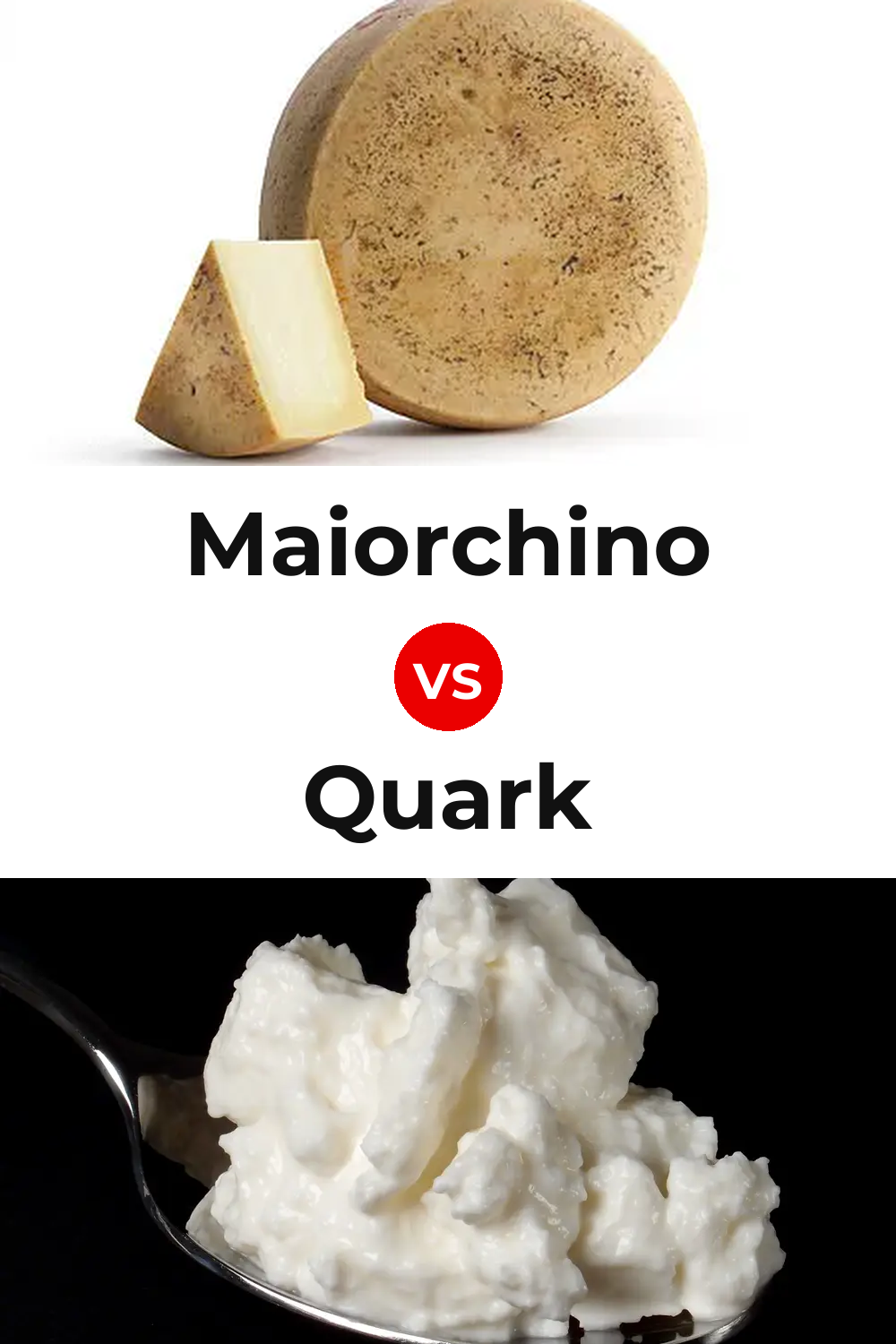 Maiorchino Cheese vs Quark Cheese Pinterest comparison
