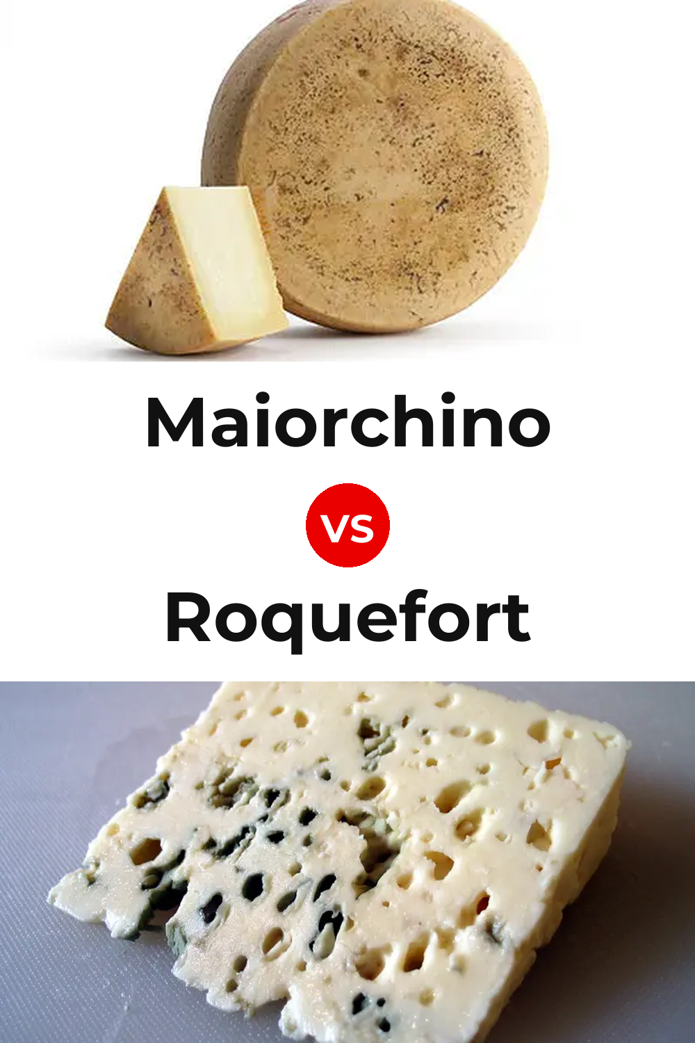 Maiorchino Cheese vs Roquefort Cheese Pinterest comparison