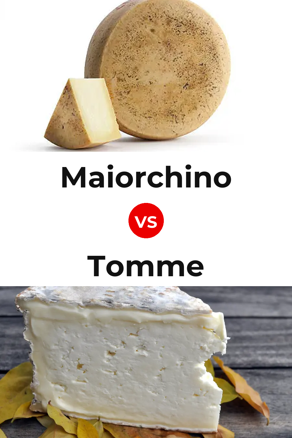 Maiorchino Cheese vs Tomme Cheese Pinterest comparison