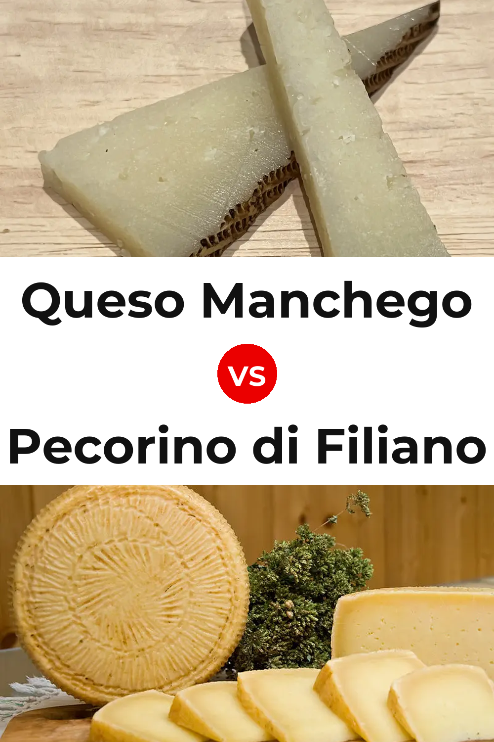 Queso Manchego vs Pecorino di Filiano Cheese Pinterest comparison