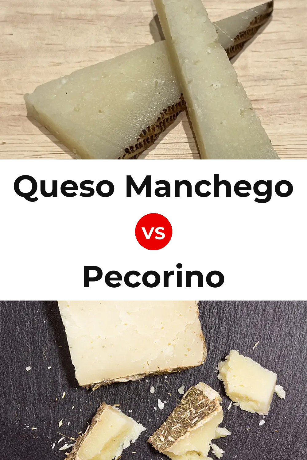 Queso Manchego vs Pecorino Cheese Pinterest comparison