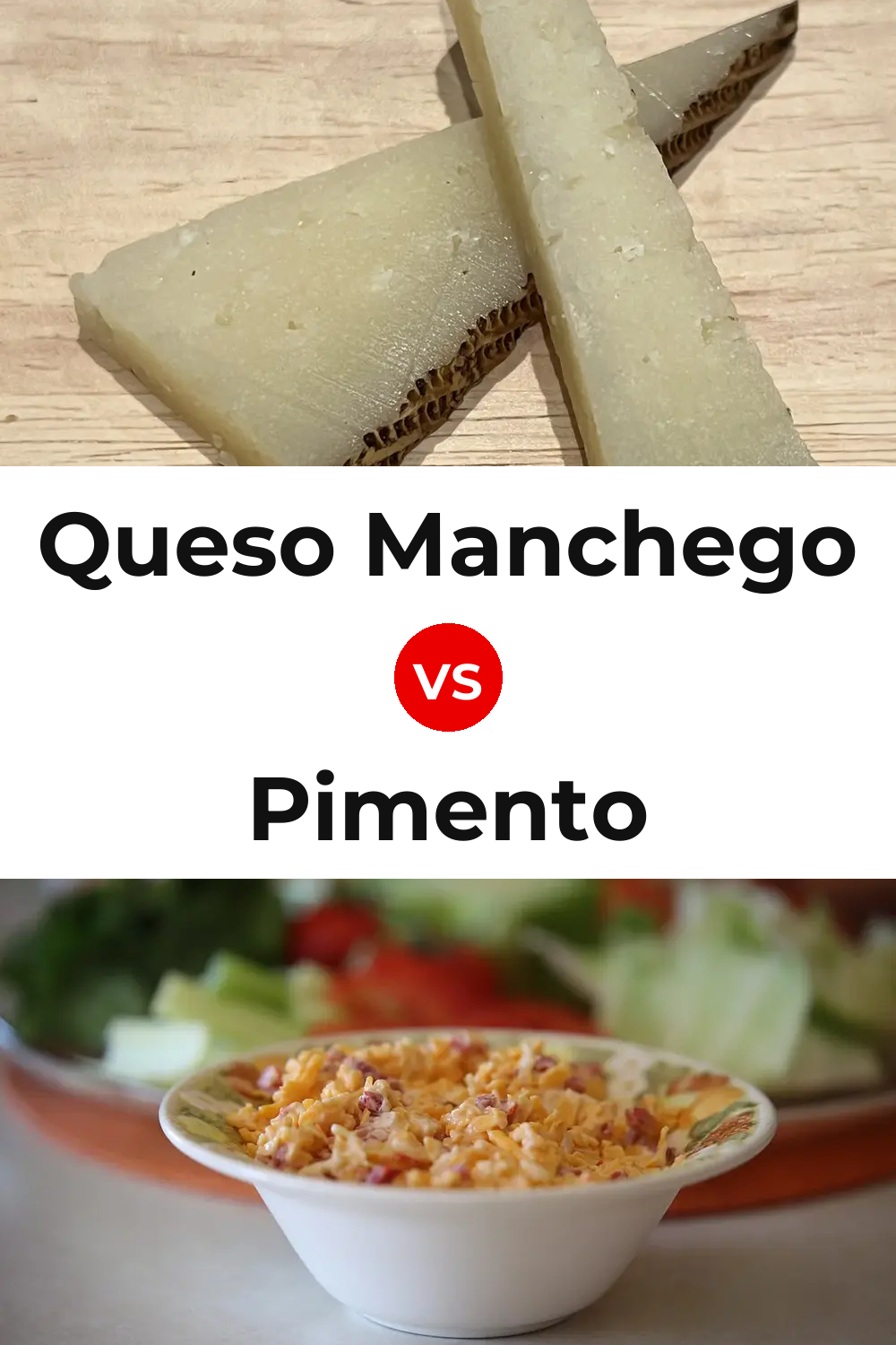 Queso Manchego vs Pimento Cheese Pinterest comparison