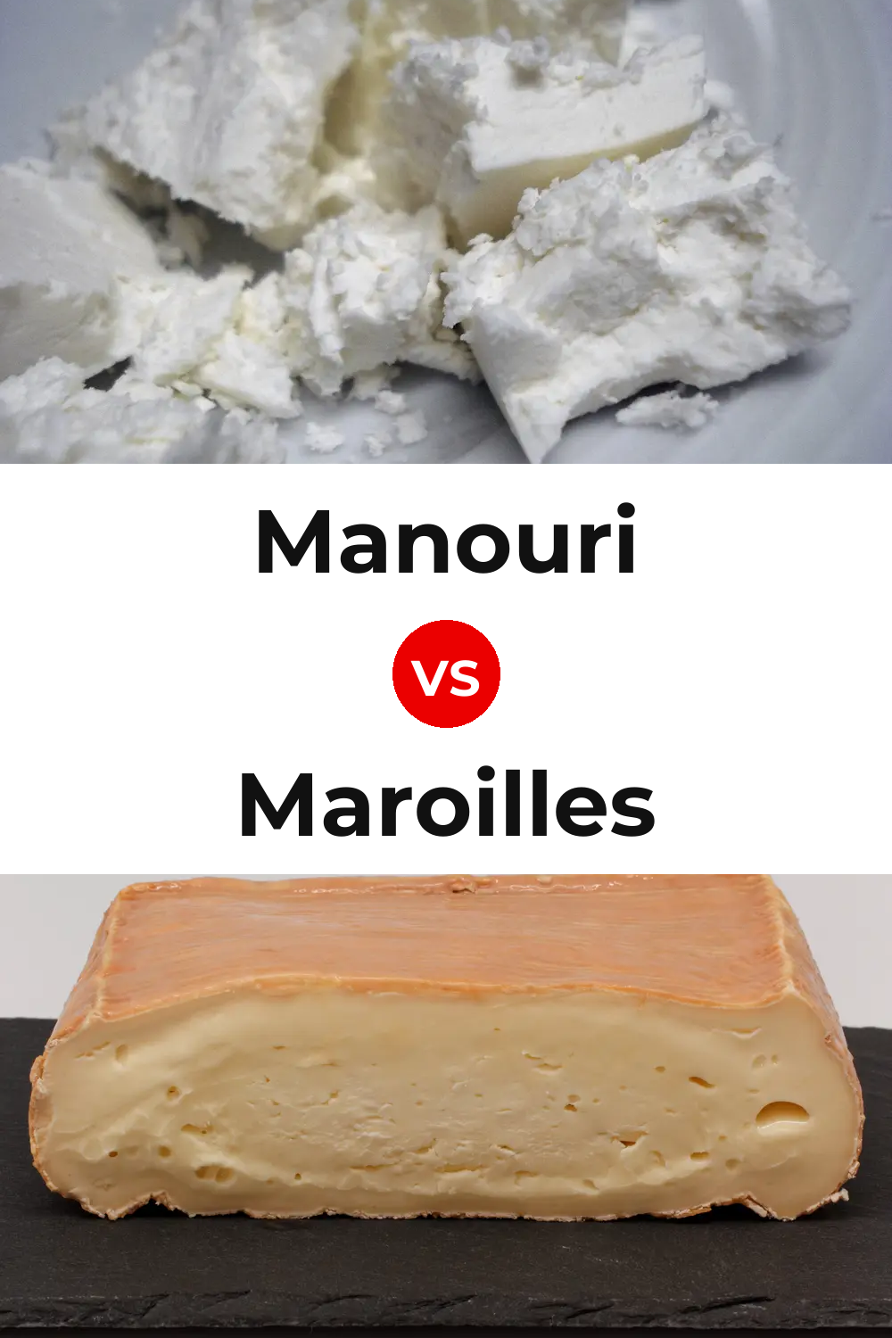 Manouri Cheese vs Maroilles Cheese Pinterest comparison