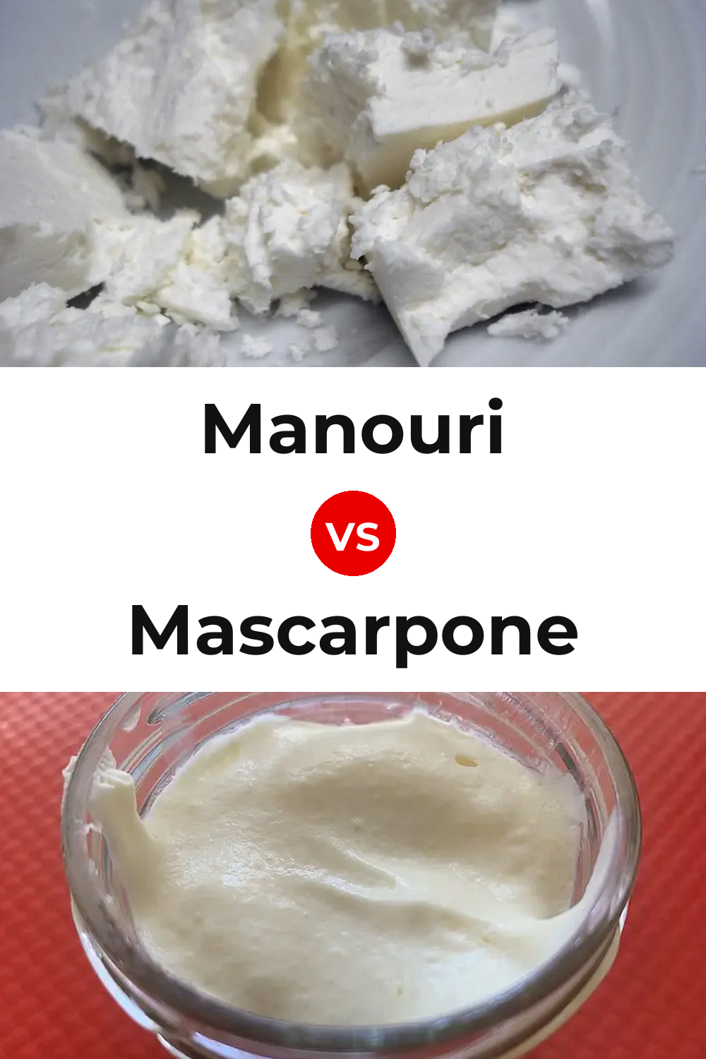 Manouri Cheese vs Mascarpone Cheese Pinterest comparison