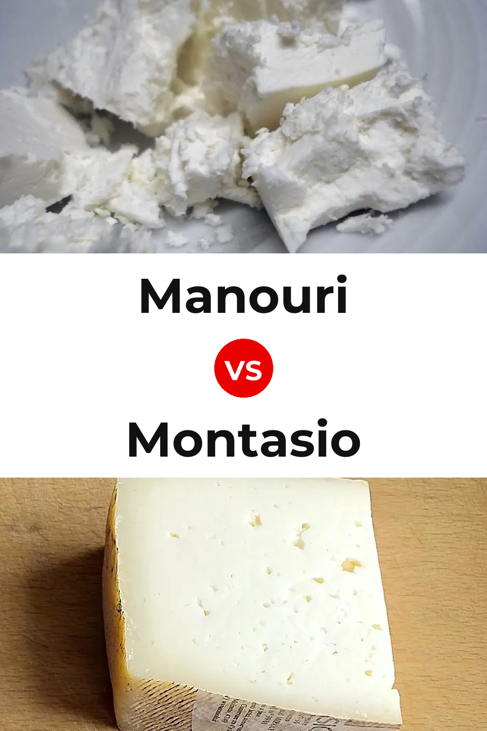 Manouri Cheese vs Montasio Cheese Pinterest comparison