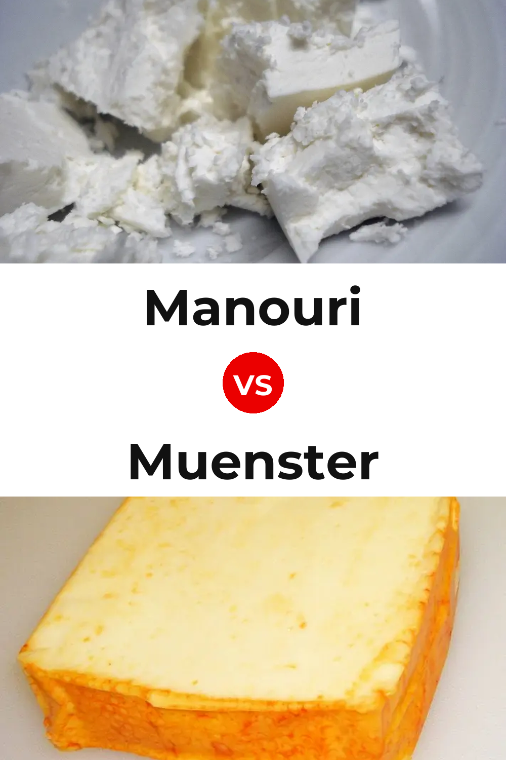 Manouri Cheese vs Muenster Cheese Pinterest comparison