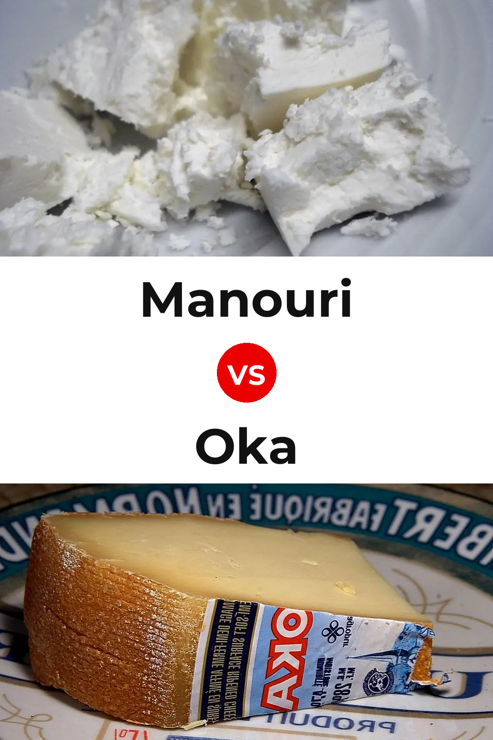 Manouri Cheese vs Oka Cheese Pinterest comparison