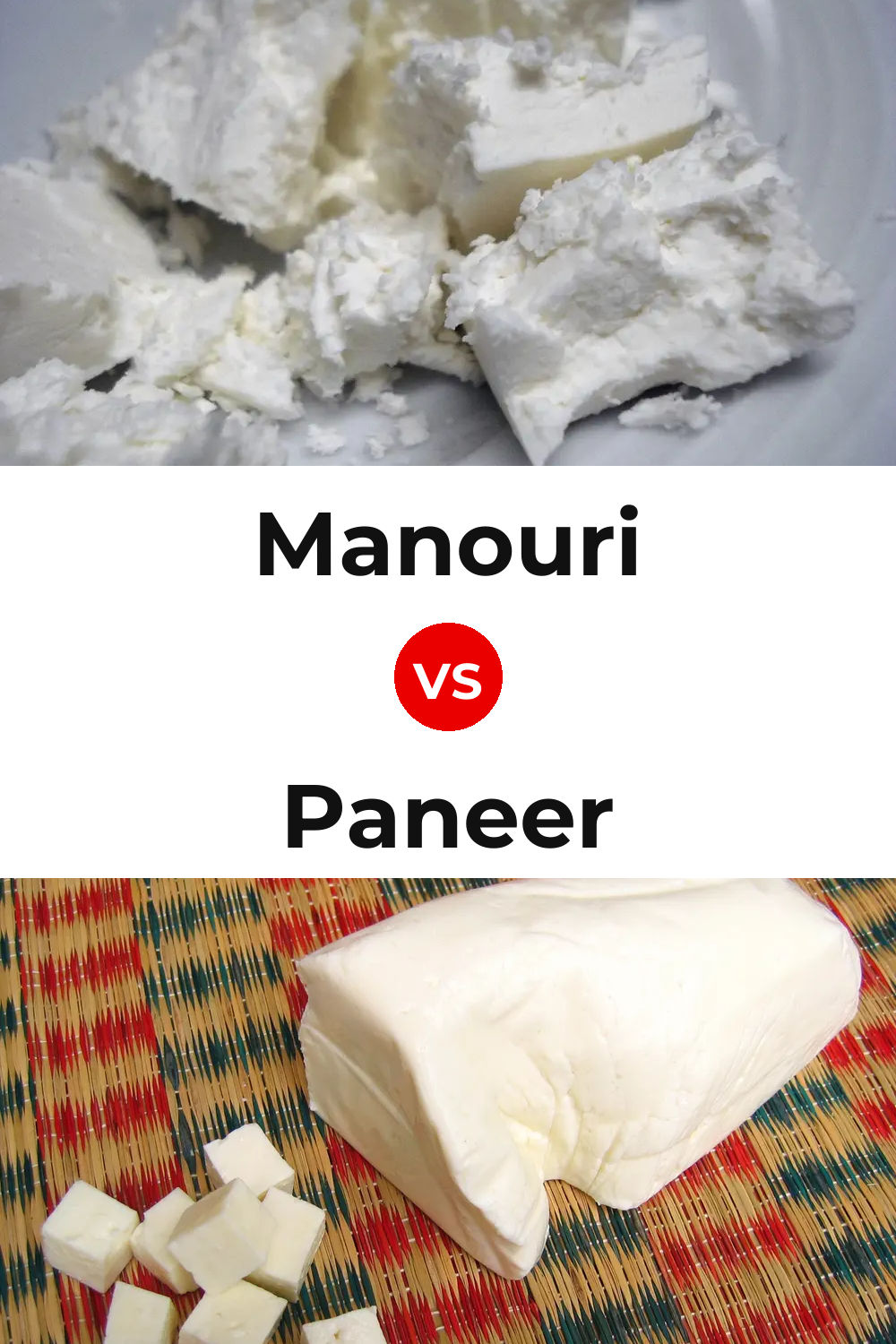 Manouri Cheese vs Paneer Cheese Pinterest comparison