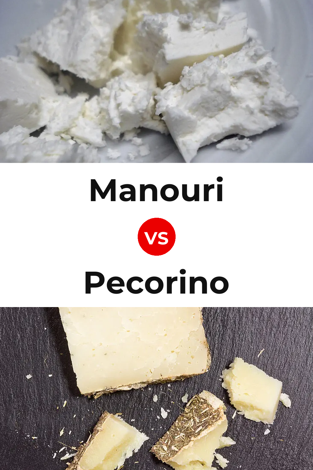 Manouri Cheese vs Pecorino Cheese Pinterest comparison