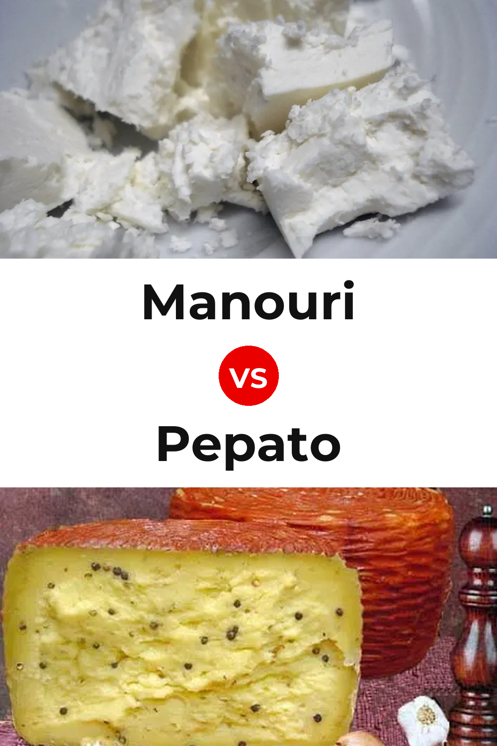 Manouri Cheese vs Pepato Cheese Pinterest comparison