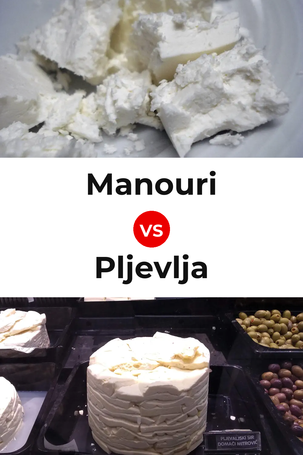 Manouri Cheese vs Pljevlja Cheese Pinterest comparison