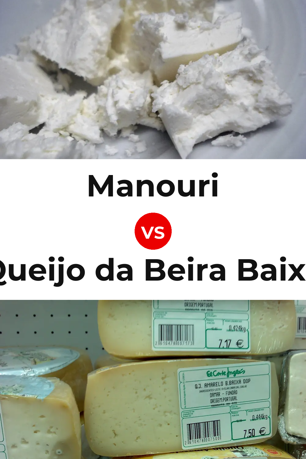 Manouri Cheese vs Queijo da Beira Baixa Pinterest comparison