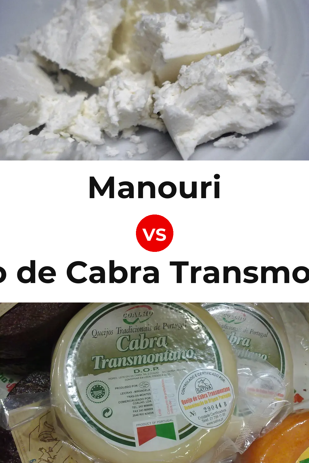 Manouri Cheese vs Queijo de Cabra Transmontano Pinterest comparison