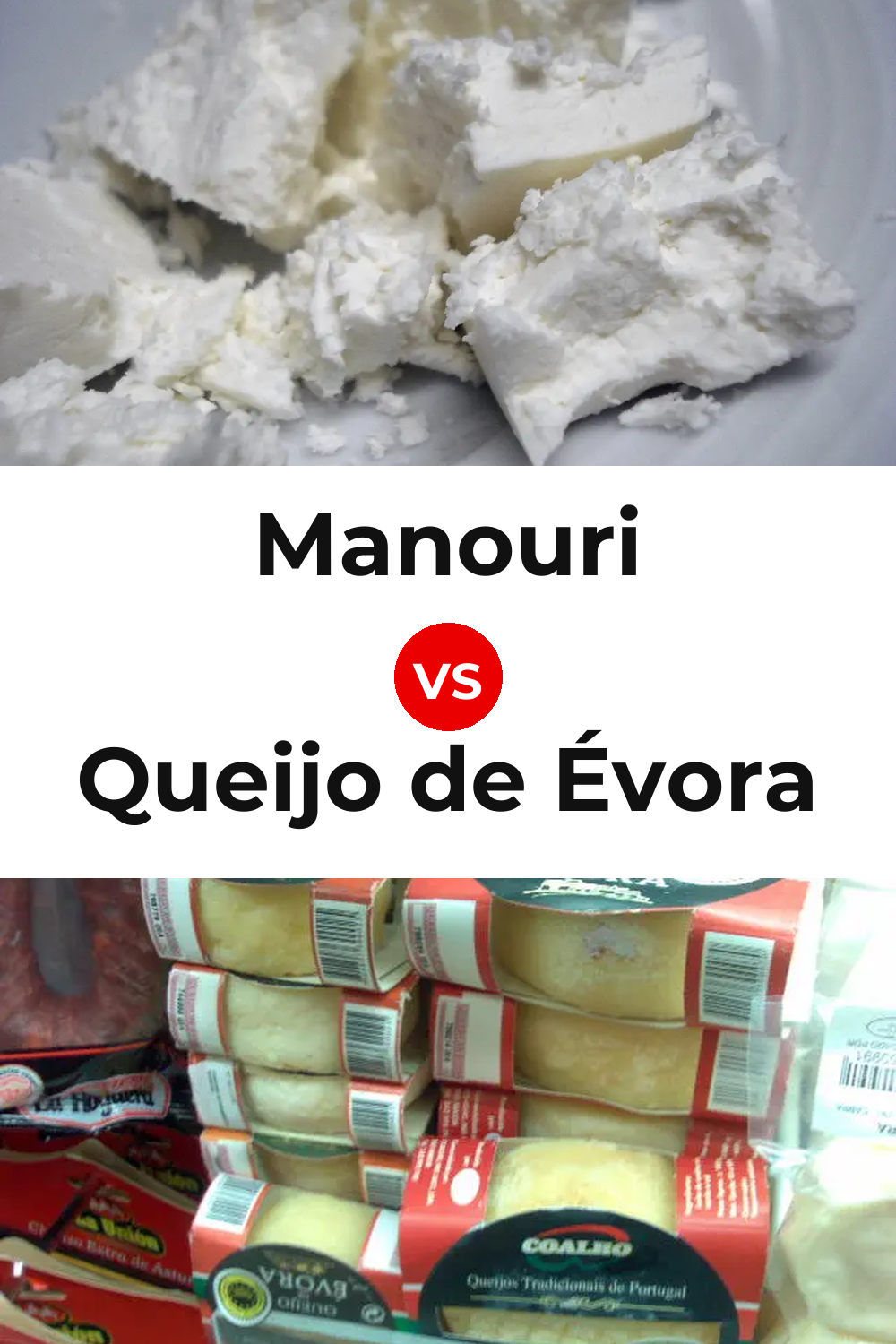 Manouri Cheese vs Queijo de Évora Pinterest comparison