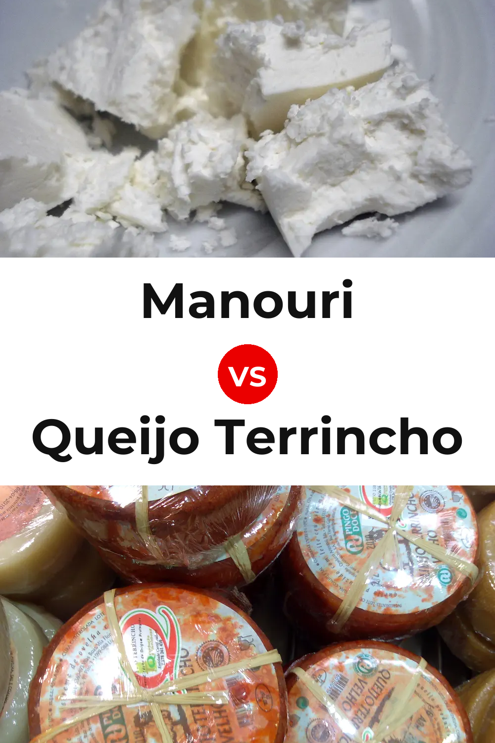 Manouri Cheese vs Queijo Terrincho Pinterest comparison