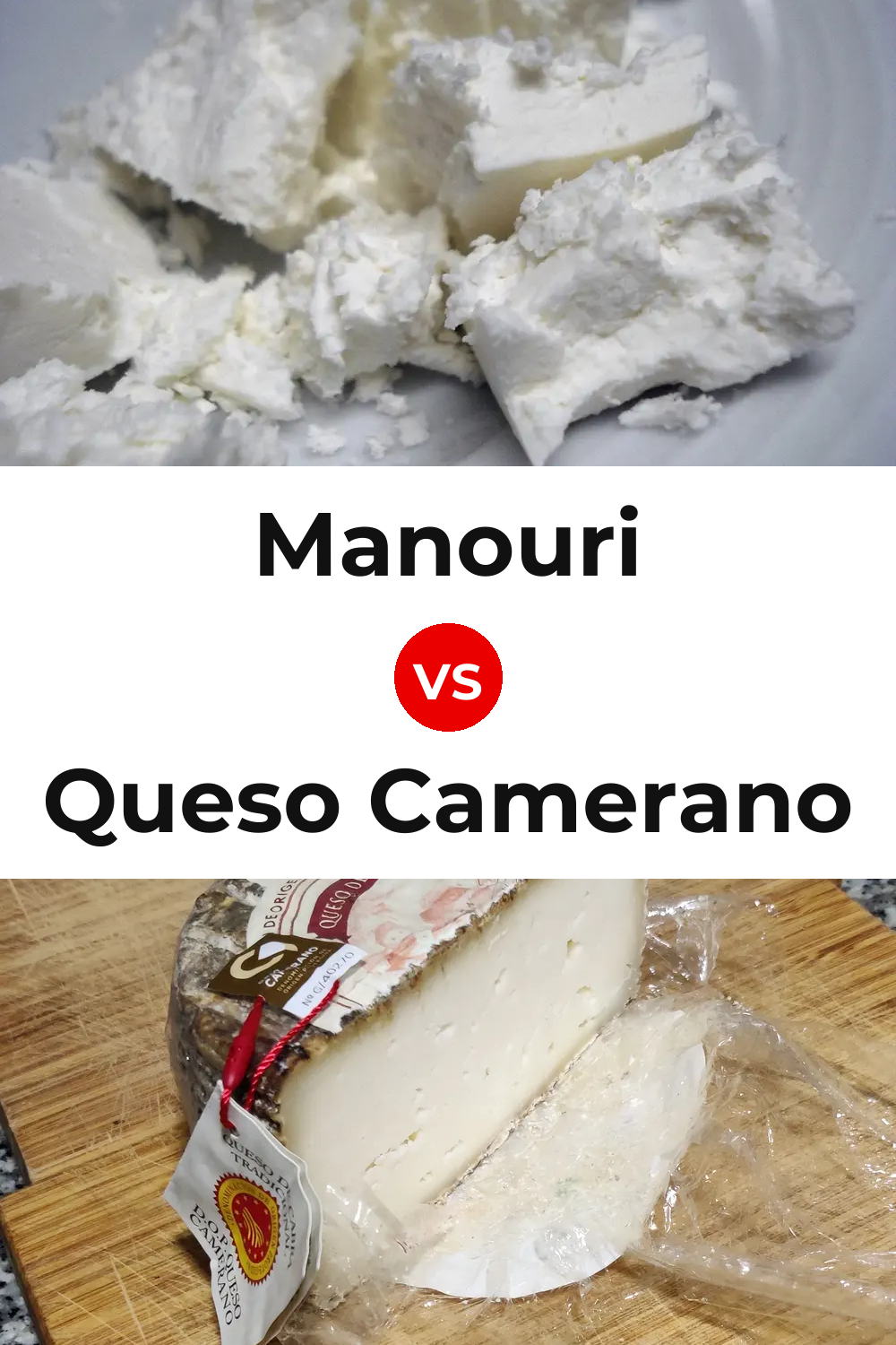 Manouri Cheese vs Queso Camerano Pinterest comparison