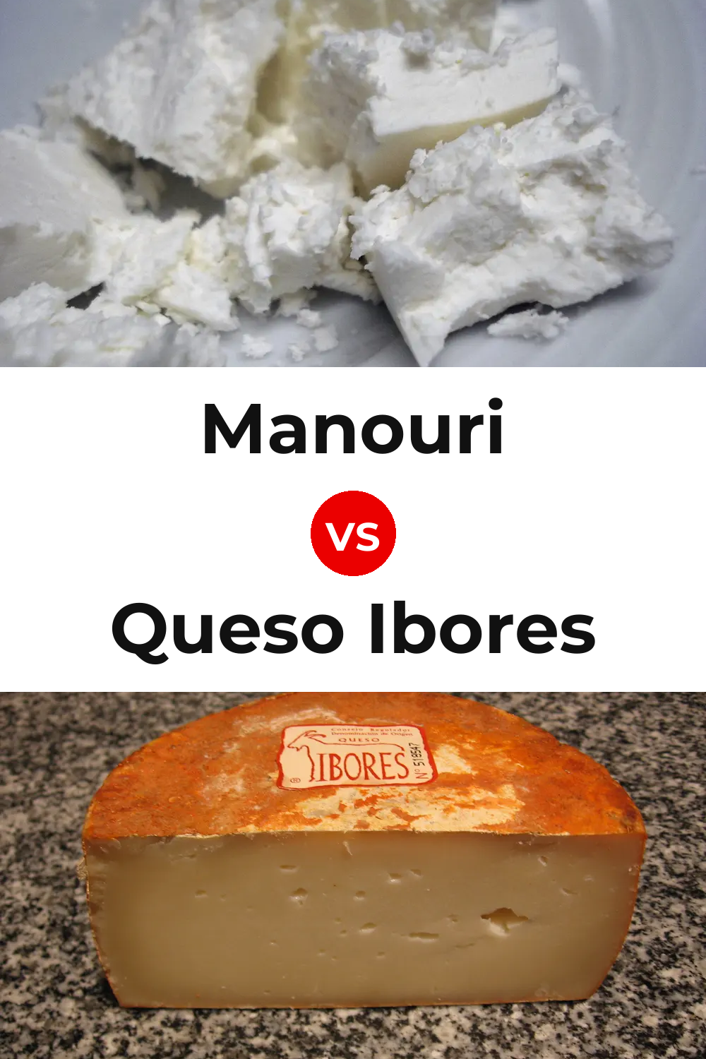Manouri Cheese vs Queso Ibores Pinterest comparison