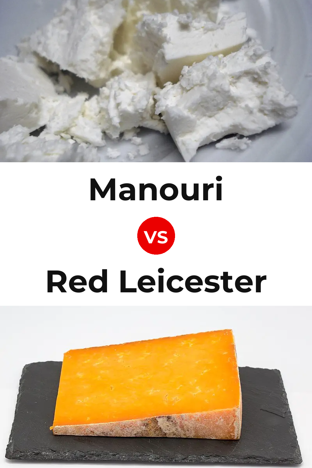 Manouri Cheese vs Red Leicester Cheese Pinterest comparison