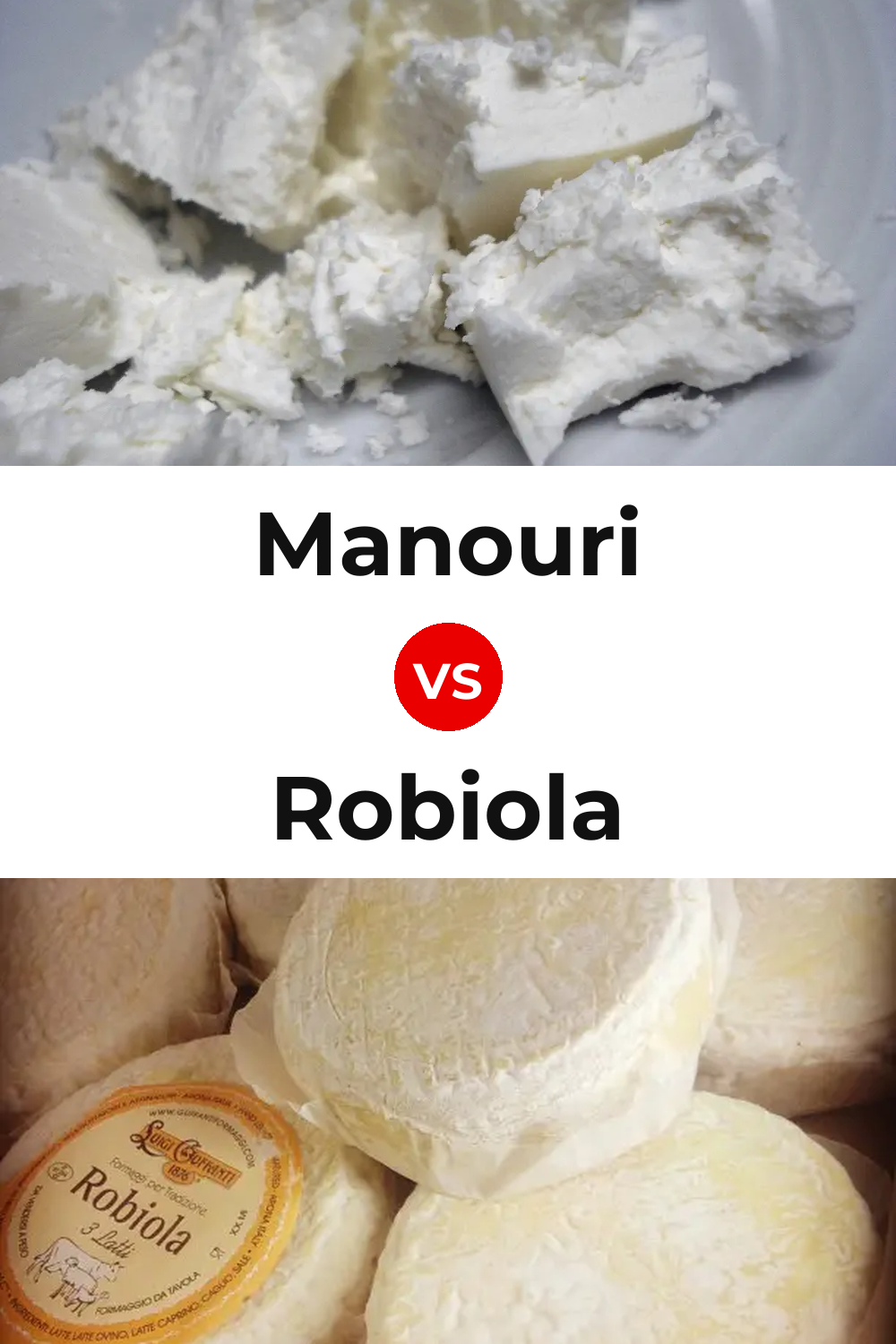 Manouri Cheese vs Robiola Cheese Pinterest comparison