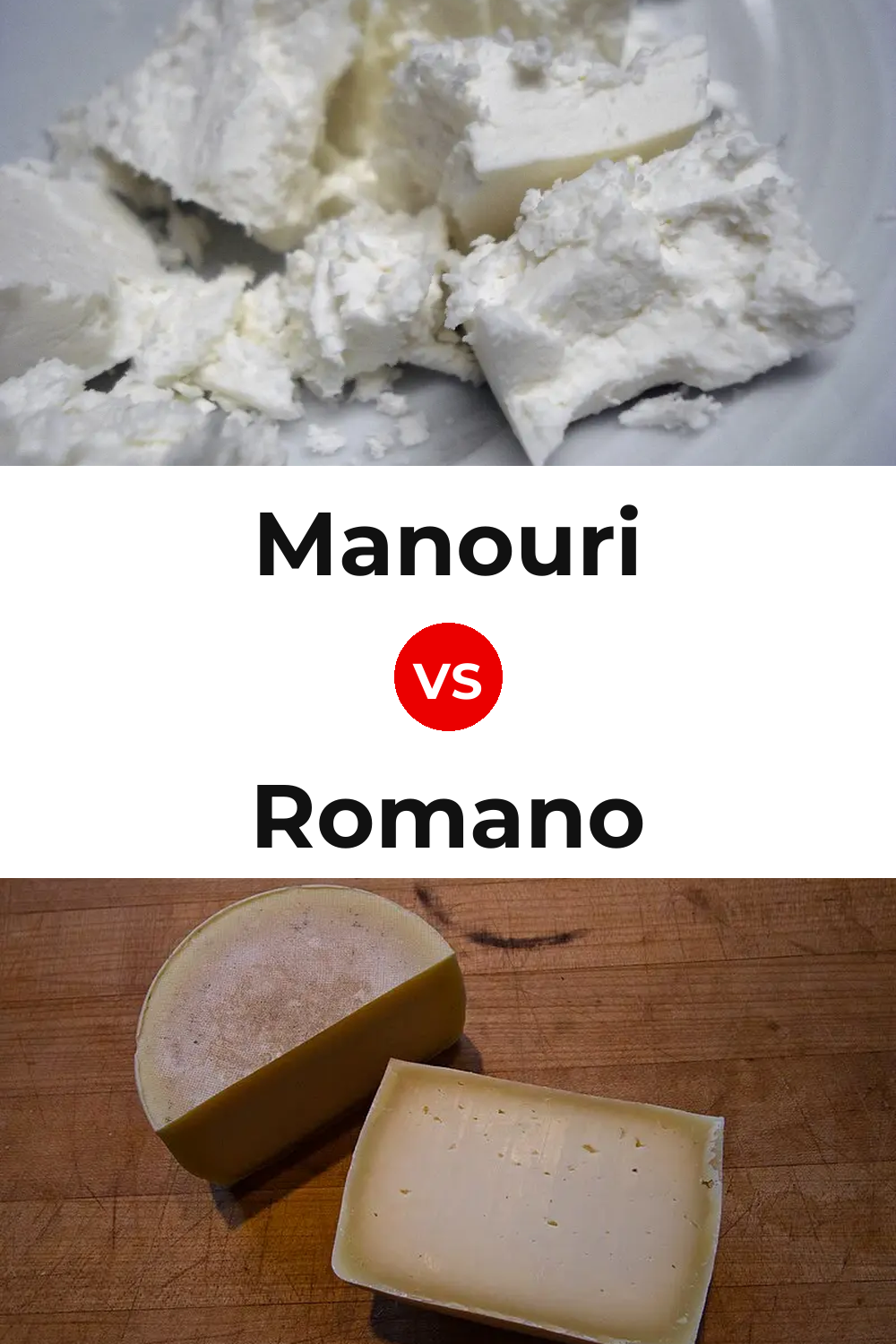 Manouri Cheese vs Romano Cheese Pinterest comparison