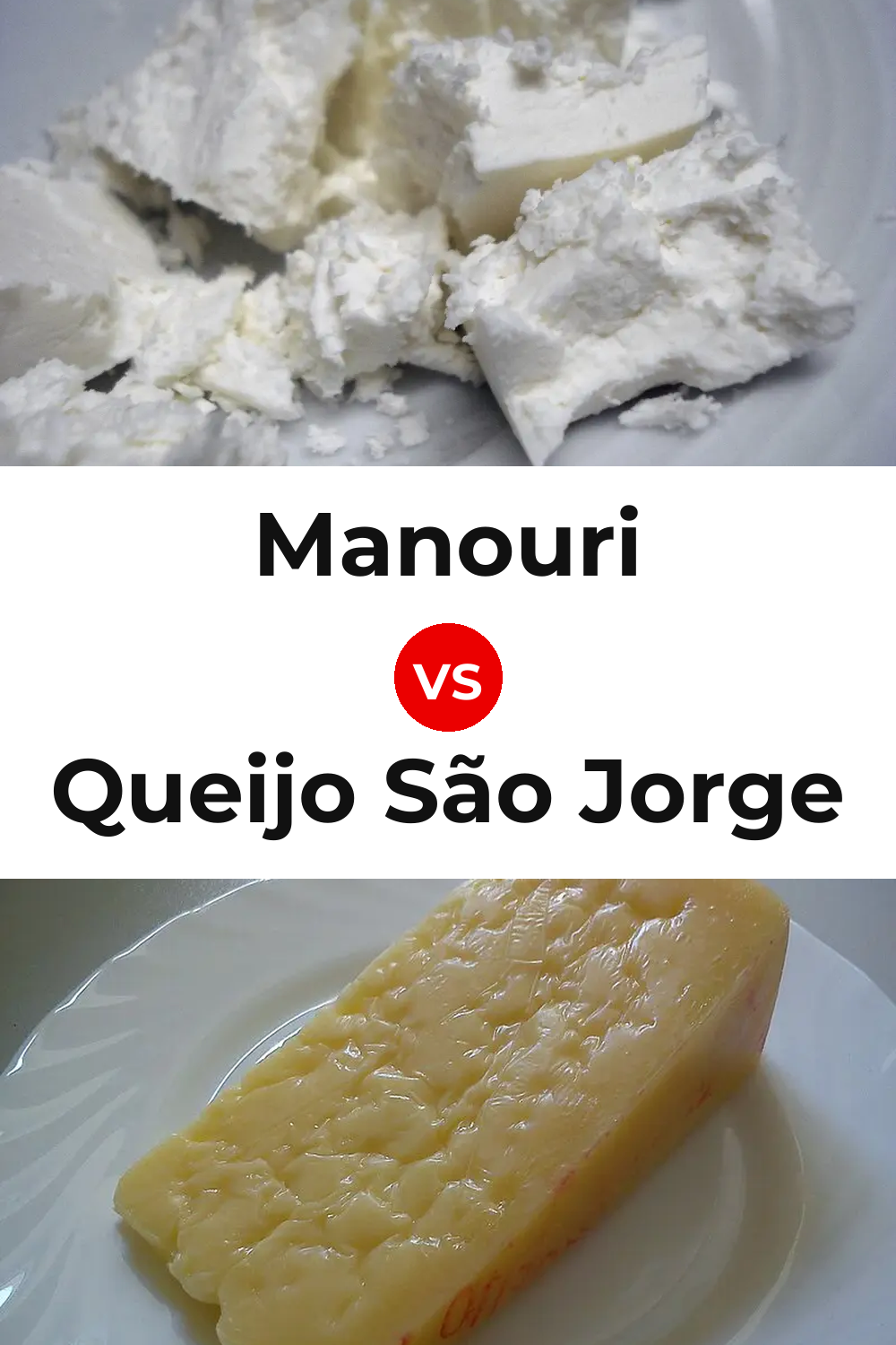 Manouri Cheese vs Queijo São Jorge Pinterest comparison