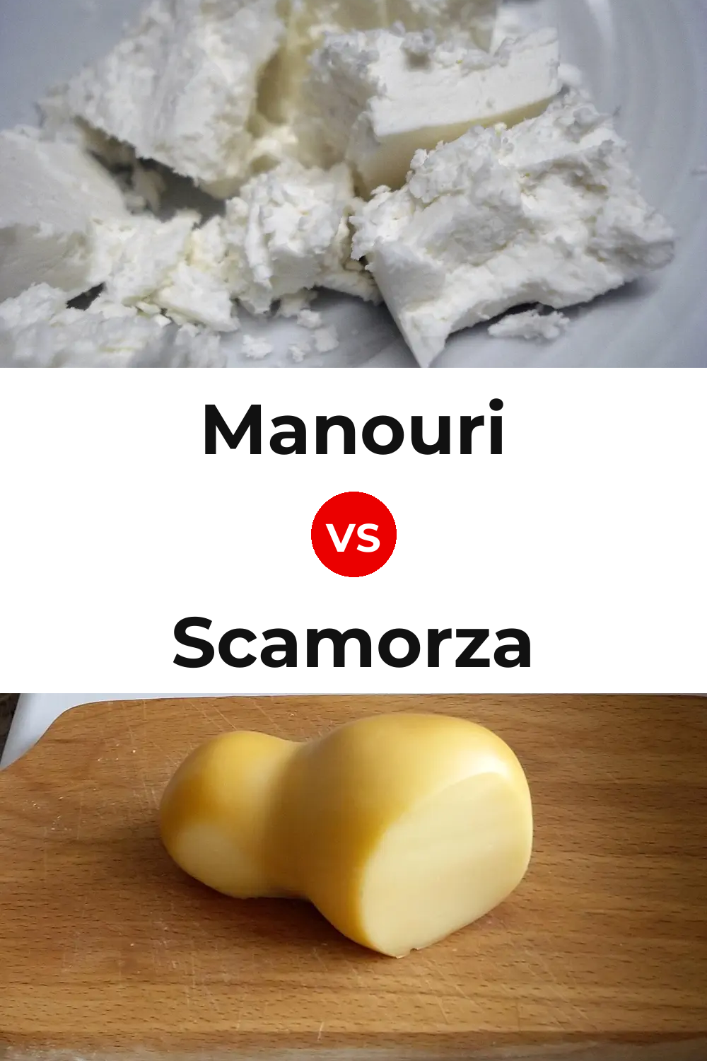 Manouri Cheese vs Scamorza Cheese Pinterest comparison
