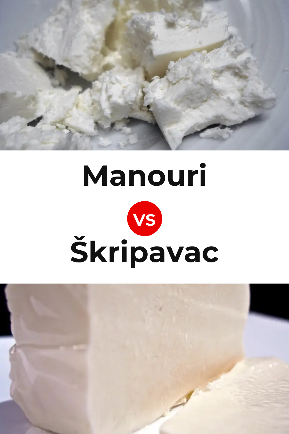 Manouri Cheese vs Škripavac Cheese Pinterest comparison