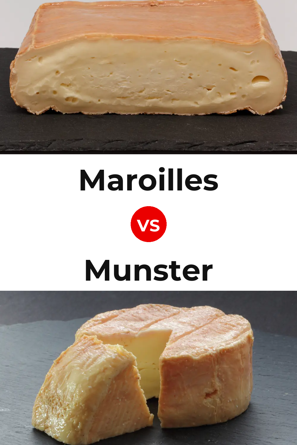 Maroilles Cheese vs Munster Cheese Pinterest comparison